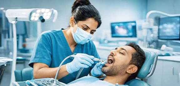 Dental implants procedure for missing teeth replacement